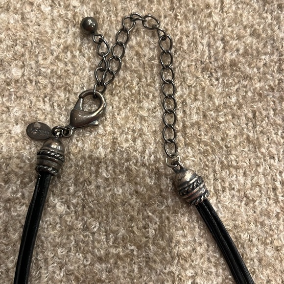 Chicos red pendant on leather double strand necklace - Picture 3 of 5